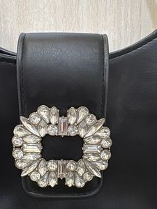 Sparkling Embellished Black Shoulder Bag