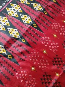 Pure Silk Red Ethnic Saree