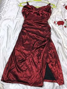 Burgundy Party Dress