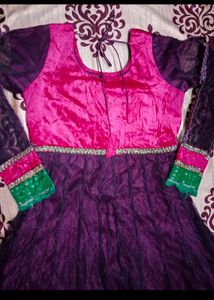 New Velvet Net Anarkali Frock