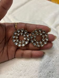 Elegant Kundan Stud Earrings