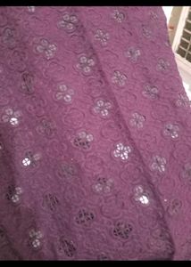 Stylish Sequin Embellished  purple kurti