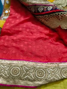yellow saree with beautiful border