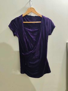 Stylish Purple Short Sleeve Top