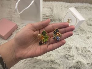 NEW 100% OG Swarovski Flower Crystal Earrings