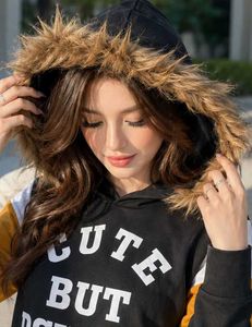 Cute But Psycho Cropped Hoodie