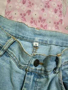 Acid Wash Denim Shorts