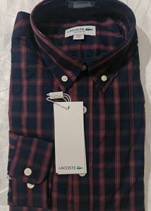 Lacoste Plaid Button-Down Shirt