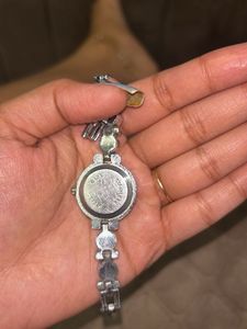 Women's Pink Dial Watch with Rhinestones