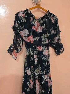 Floral Off-Shoulder Maxi Dress