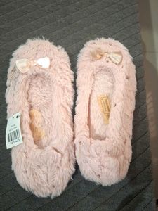 Cozy Pink Fuzzy Slippers with Bow