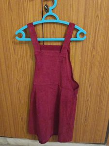 Vintage Burgundy skirt overalls