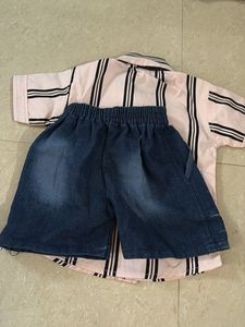 Boys Pink Striped Shirt