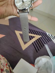 Emporio Armani Silver Mesh WatchLuigi Formals# Dia
