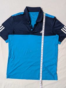 Adidas Blue &amp; Navy Polo Shirt