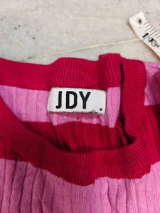Pink &amp; Red Striped Long Sleeve Top