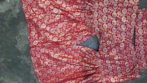 Red Floral Kurta Set with Sharara Pants