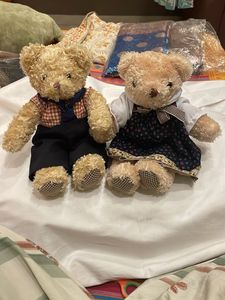 Cute Couple Teddy Bears Set