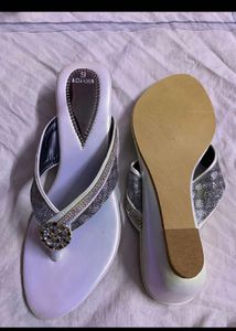 Sparkly Wedge Flip-Flops