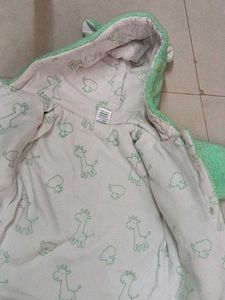 Cute Baby Green Bear Print Outfit