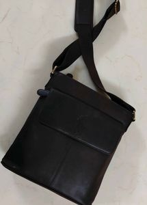 Classic Black Leather Crossbody Bag