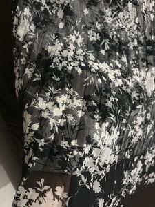 Chic Floral Print Pleated Skirt
