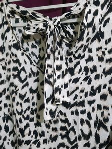Preppy Animal Print A-line Mini Dress