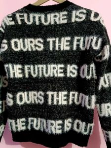 Fluffy Text Sweater
