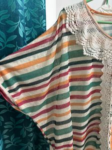 Boho Striped Kaftan Kurta