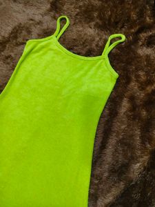 H&amp;m  Lime Green Mini Dress