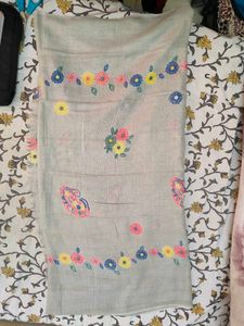 Scarf with Floral &amp; Paisley Motifs