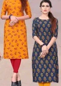 Printed Cotton Kurtis - Set of 2 -(hip 46)