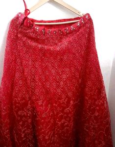 Stunning Red Embellished Lehenga Choli