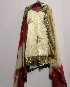 kurta dupatta set sequence worked