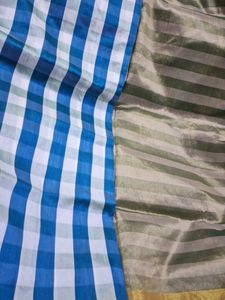 NEW Kanchi Semisilk Beautiful Blue Saree