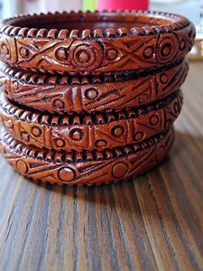 Set of 4  different  mitti ki Bangles