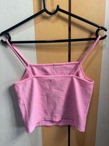 Pink Ribbed Camisole Top