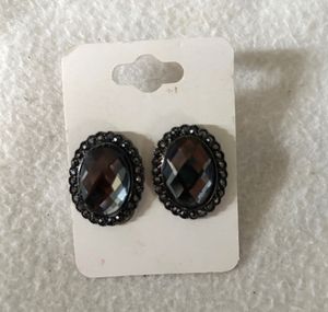 Oval Gemstone Stud Earrings