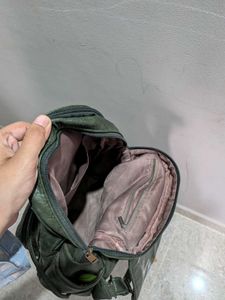 Stylish Green Backpack with Braided Detail