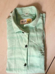 Light Green Striped Shirt