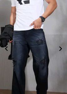 Distressed Dark Wash Jeans