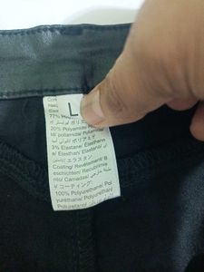 Black Faux Leather Mini Skirt Free Size S to M