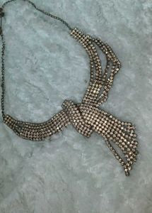 Gold Tone Rhinestone Necklace: 2, with bracelet