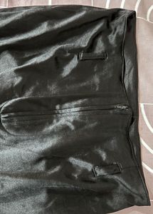 capri Satin Black Trousers