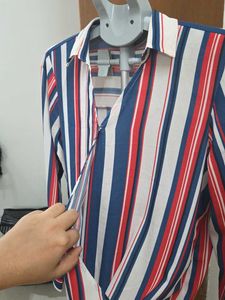 LC Wakiki Striped Wrap Blouse