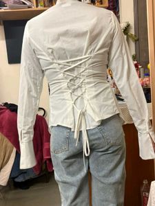 Chic White Button-Up Shirt