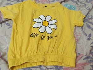 Multi colour Girls T shirt set of 3