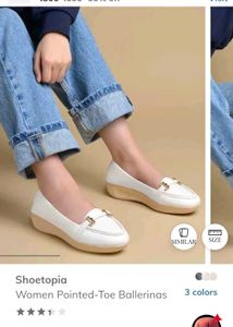 NEW Stylish White Loafer Shoes