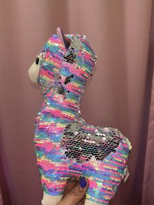 Colourful Sequinned Alpaca Plushie