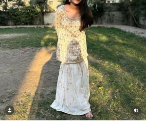 Elegant Embroidered Kurta &amp; Palazzo Set